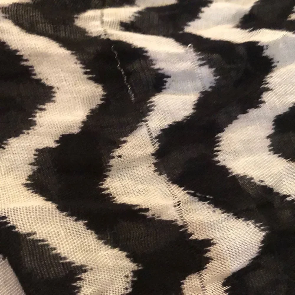 NWT Charming, Charlie, black and white infinity scarf as is ￼